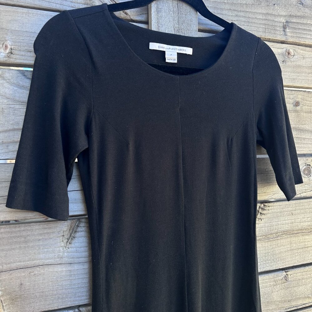 Diane Von Furstenberg Tight Maxi Stretchy Elbow Length Sleeve Dress Bodycon - P - Picture 3 of 10